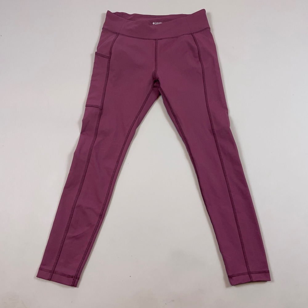 Columbia Womens Purple Active Leggings Side Pockets Yoga Hiking Pants Small